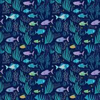 AI generated a sea creature swims across shallow waters seamless pattern background photo