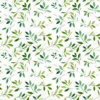AI generated a green leaf on a white seamless pattern background. photo