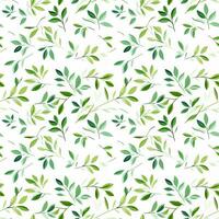 AI generated a green leaf on a white seamless pattern background. photo