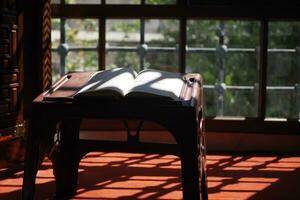 Quran holy book of Islam in mosque, photo