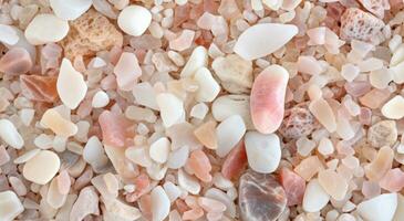 AI generated a close up of sand with white and pinks in the background photo