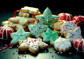 AI generated christmas cookie collection photo