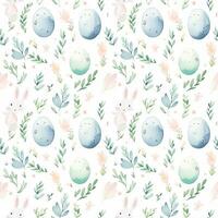 AI generated watercolor cute easter pattern photo