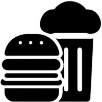 cerveza vaso y hamburguesa vector