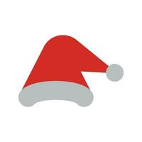 Christmas Santa Claus Hats With Shadow Set vector