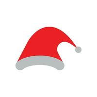 Christmas Santa Claus Hats With Shadow Set vector