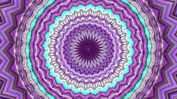 Kaleidoscope of purple color with beautiful decorative circular rays. Psychedelic moving background. video