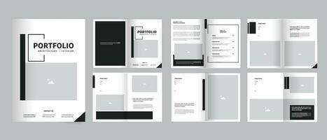 Architecture and Interior portfolio Template or portfolio design vector