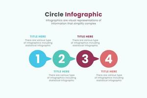 mínimo negocio circulo infografía plantillas para presentaciones y lleno editable vector