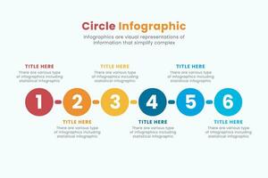 mínimo negocio circulo infografía plantillas para presentaciones y lleno editable vector