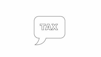 geanimeerd schetsen van de belasting bericht icoon video