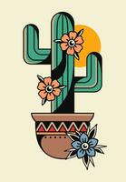 arte vectorial de cactus vector