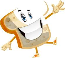 Smiling Bread illustration vector on white background