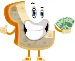 Rich Toast illustration vector on white background