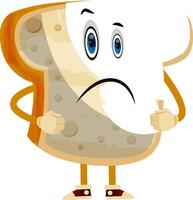 Standing Bread illustration vector on white background