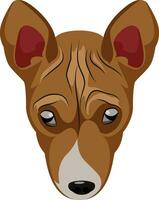 Basenji illustration vector on white background