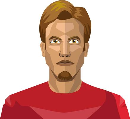 Handsome boy with a small beard illustration vector on white background