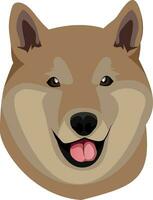 Shiba illustration vector on white background