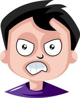 Man is very frustrated with this situation illustration vector on white background