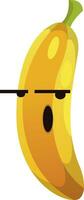 plátano no en el estado animico ilustración vector en blanco antecedentes