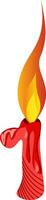 Red number one in flame illustration vector on white background