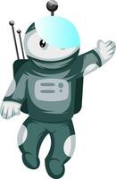 Astronaut wacing white background vector illustration.