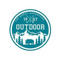 outdoor emblem logo vector design