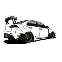 race car black and white vector