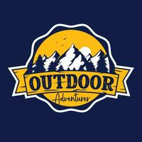 outdoor adventure emblem vector design