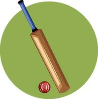 Cricket Bat vector color illustration.