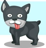 Funny little dog, illustration, vector on white background.