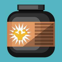 Gym Box vector color illustration.