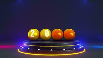 Ball with Number 2024 Happy New Year video