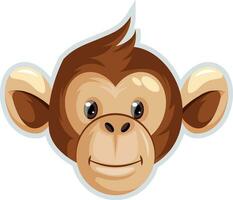 Little monkey, illustration, vector on white background.