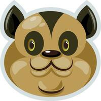 Happy brown bobcat, illustration, vector on white background.