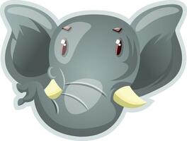 Big elephant, illustration, vector on white background.