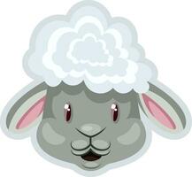 Cute little sheep, illustration, vector on white background.