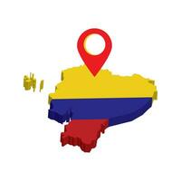 Ecuador map icon vector