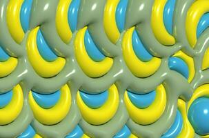 Background with circles, inflated shapes. 3d rendering illustration photo