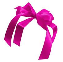rosado seda cinta atado alrededor el caja, marco y blanco para diseño foto