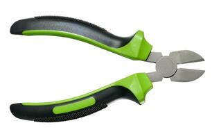 Wire cutters with rubber handle, top view photo