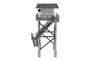 3d rendering watch tower with stairs photo