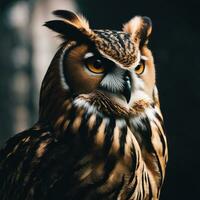 AI generated enchanting image of an owl photo