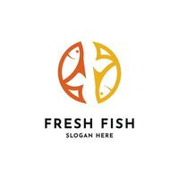 Fresh fish vector logo design idea
