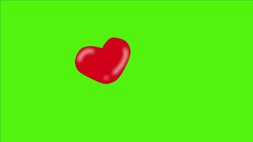 il verde schermo animazione le forme un' amore tema. Perfetto per film, filmato, nozze, san valentino, amore temi video