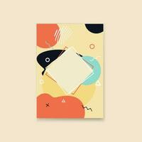 Abstract cover design template. Minimal geometric background in Memphis style . Vector illustration.