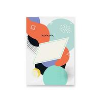 Abstract cover design template. Minimal geometric background in Memphis style . Vector illustration.