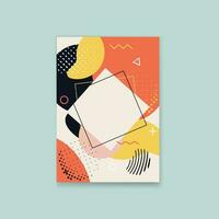 Abstract cover design template. Minimal geometric background in Memphis style . Vector illustration.