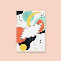 Abstract cover design template. Minimal geometric background in Memphis style . Vector illustration.