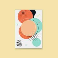 Abstract cover design template. Minimal geometric background in Memphis style . Vector illustration.